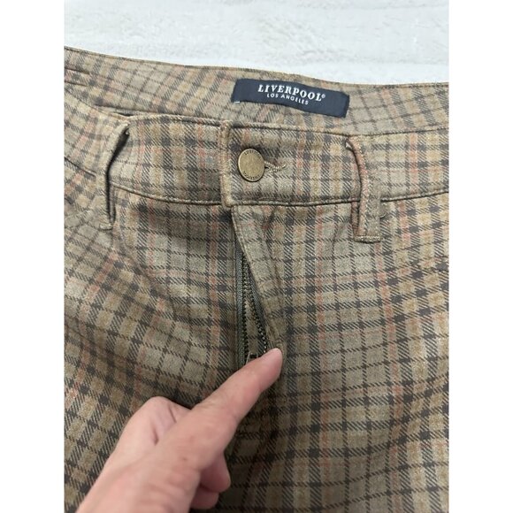 Liverpool Plaid Brown/Green Pants 10/30 Soft - Picture 4 of 7